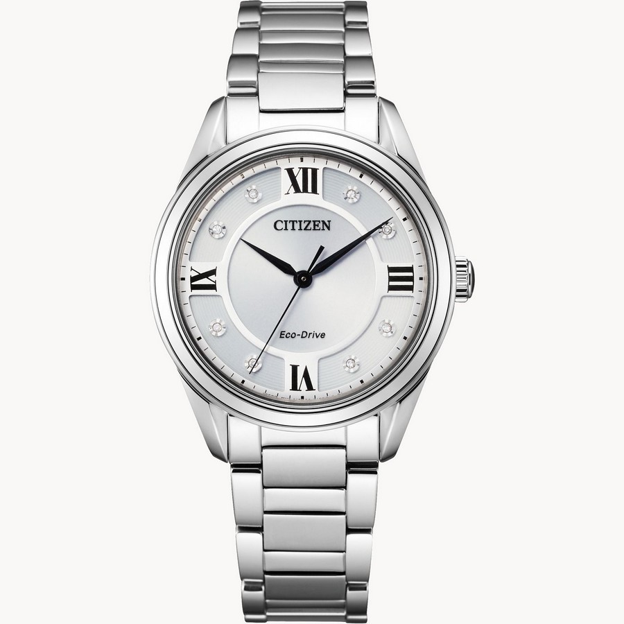 Đồng Hồ Citizen Arezzo Nữ Bạc Đen 32mm